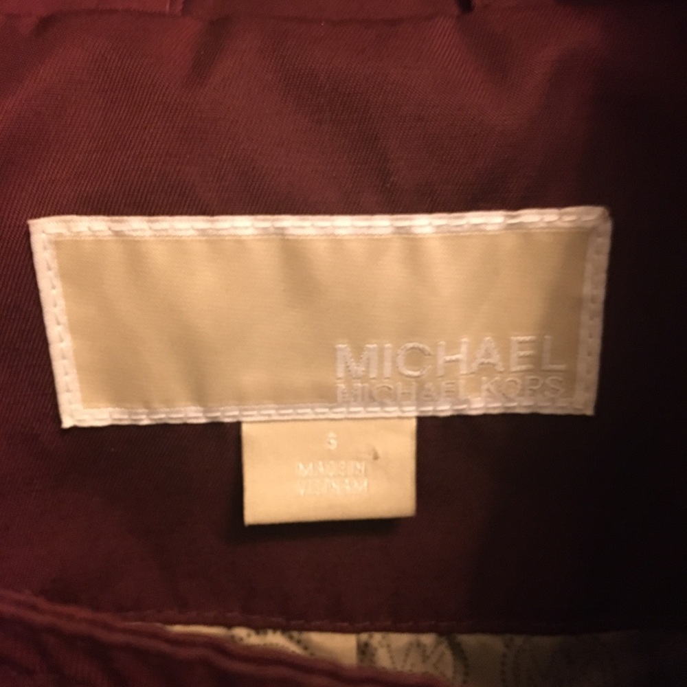 Michael Kors jacket. Maroon in color size Small